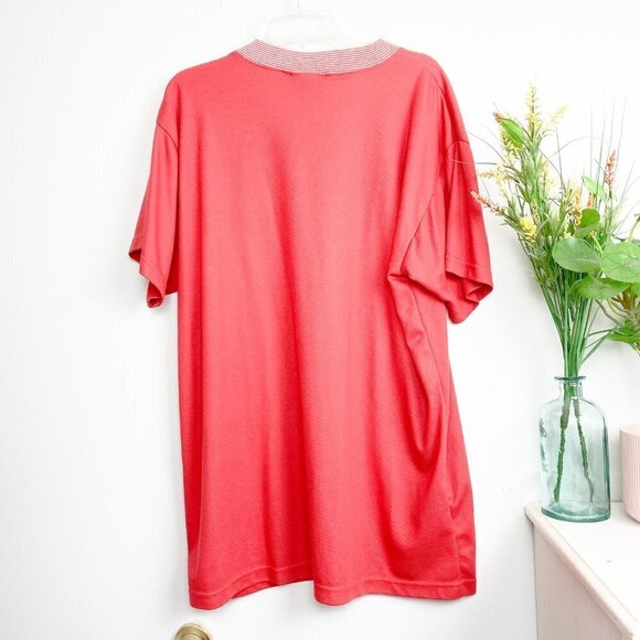 🦋 MEN'S ADIDAS Red Knit Stripe Collar Shirt XL - Picture 5 of 5